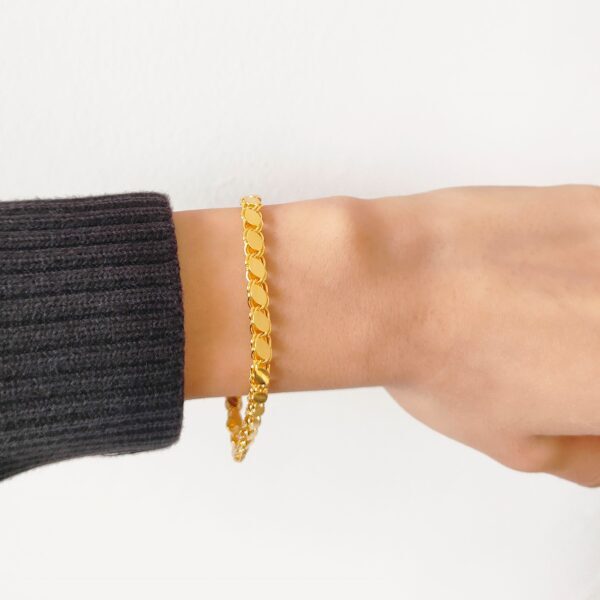 Alternative view of BZ 22 Ayar Altın Kaplama Arpa - Halep Model Kadın Bileklik BLK-170