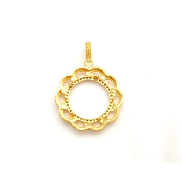 Alternative view of Yarım Altın Çerçeveli Kolye Ucu Altın Kaplama TGR-612