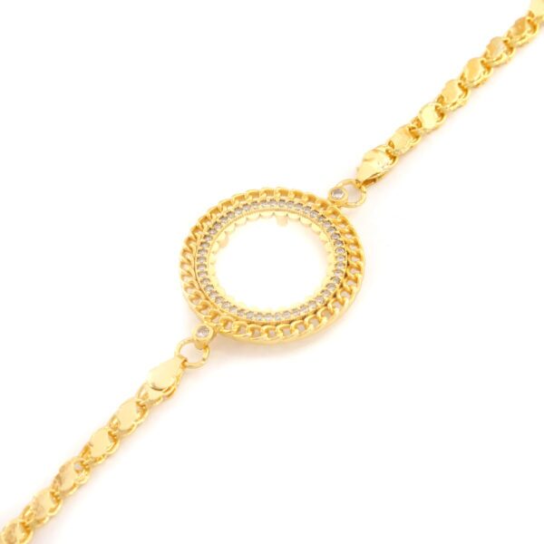 Alternative view of Yarım Altın Çerçeve Bileklik Çelik Altın Kaplama Arpa Model BLK-1106