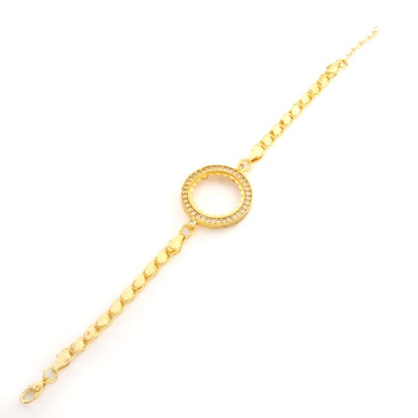 Alternative view of Yarım Altın Çerçeve Bileklik Çelik Altın Kaplama Arpa Model BLK-1104