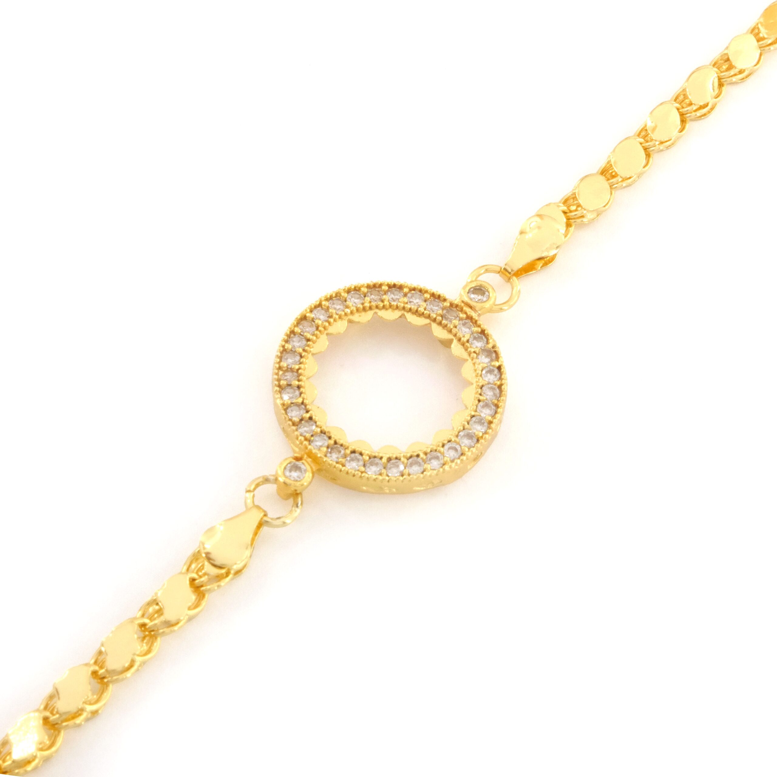 Çeyrek Altın Çerçeve Bileklik Çelik Altın Kaplama Arpa Model BLK-1101 - Görsel 2