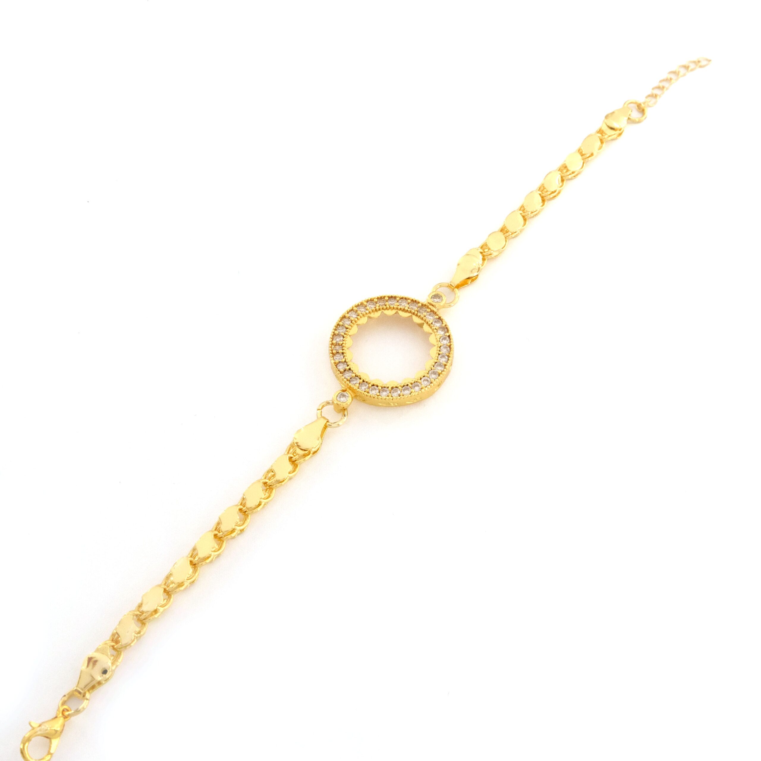 Çeyrek Altın Çerçeve Bileklik Çelik Altın Kaplama Arpa Model BLK-1101 - Görsel 3