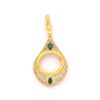 Çeyrek Altın Çerçeveli Kolye Ucu Altın Kaplama-TGR-650