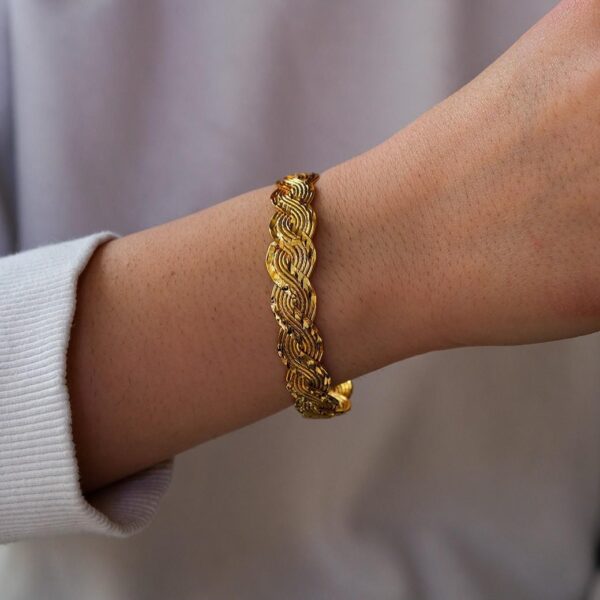 Alternative view of Altın Kaplama Lazerli Örgü Kadın Bilezik BLZ-3020