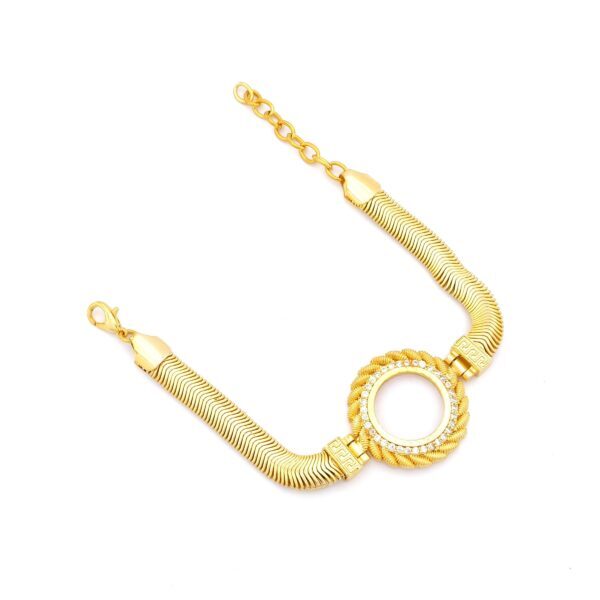 Alternative view of Altın Kaplama Çeyrek Çerçeve Bileklik BLK-1140