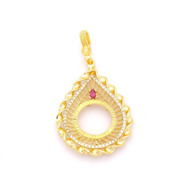 Çeyrek Altın Çerçeveli Kolye Ucu Altın Kaplama TGR-640
