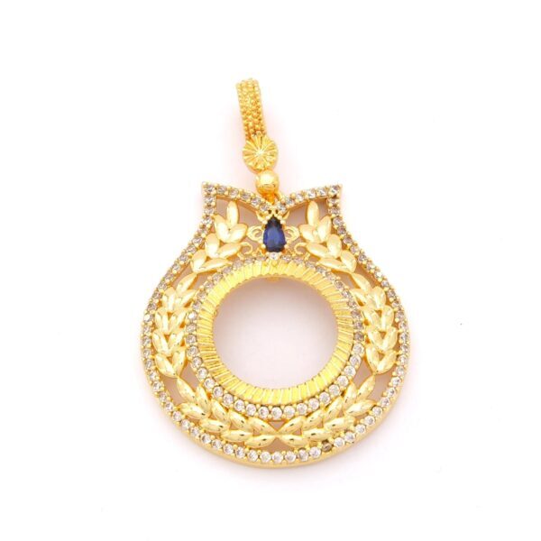 Çeyrek Altın Çerçeveli Kolye Ucu Altın Kaplama TGR-698