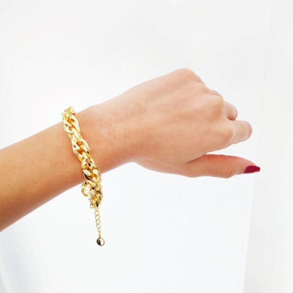 Alternative view of Altın Kaplama Oval Halkalı Şık Samanyolu Kadın Bileklik