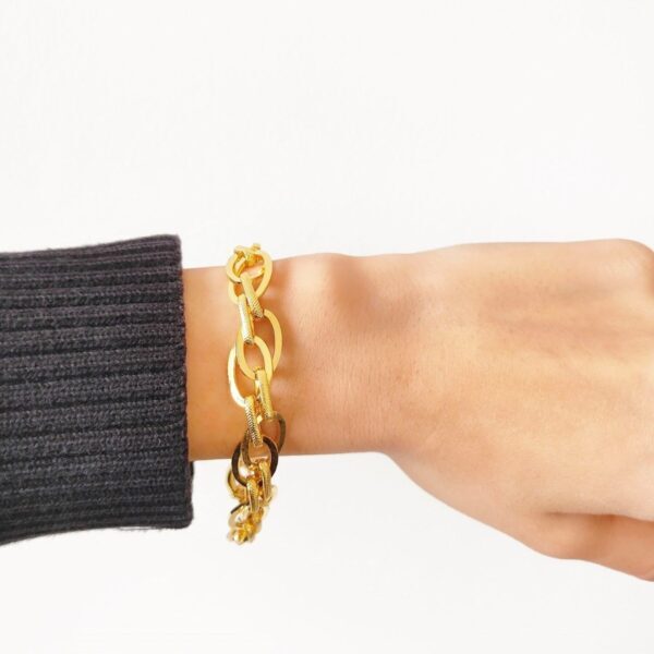 Alternative view of 22 Altın Kaplama Samanyolu Bayan Zincir Bileklik BLK-172