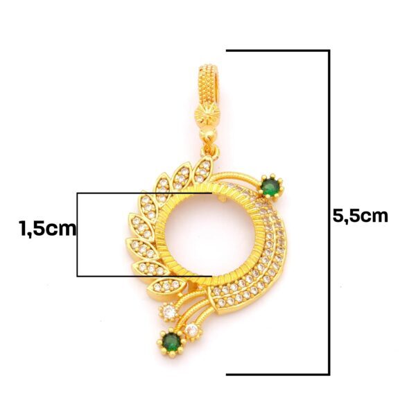 Alternative view of Çeyrek Altın Çerçeveli Kolye Ucu Altın Kaplama-TGR-606