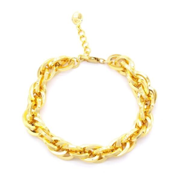 Altın Kaplama Oval Halkalı Şık Samanyolu Kadın Bileklik