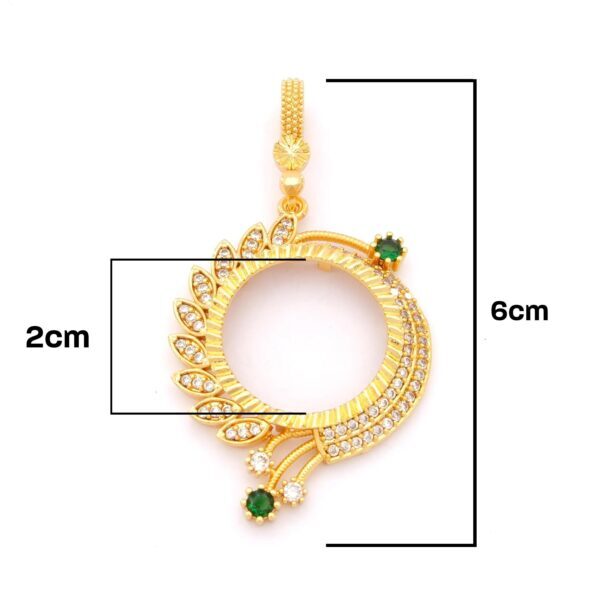 Alternative view of Yarım Altın Çerçeveli Kolye Ucu Altın Kaplama-TGR-605