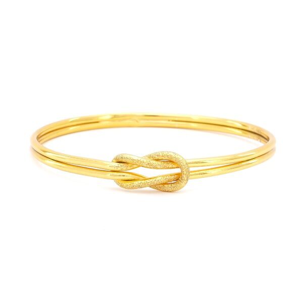 Alternative view of Altın Kaplama İmitasyon Simli Ajda Aşk Düğümü Bilezik BLZ-3114