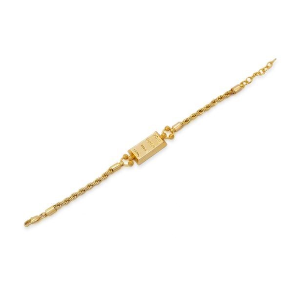 Alternative view of İmitasyon Altın Kaplama Burgu Desenli Külçe Bileklik BLK-1155