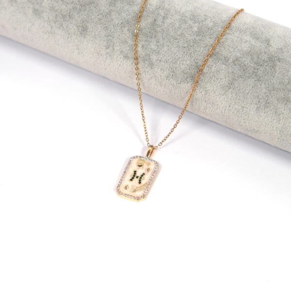 Alternative view of Çelik Kolye, Altın Kaplama Balık Burcu Kadın KolyeK-104