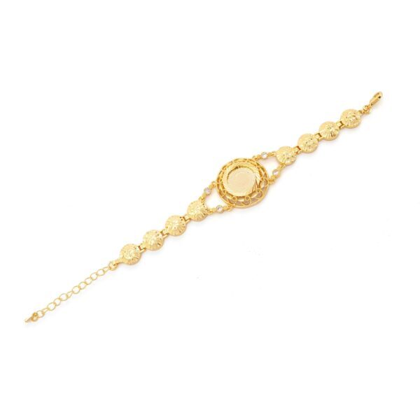 Altın Kaplama İmitasyon Arpa Desenli Çeyrek Altınlı Bileklik BLK-1224