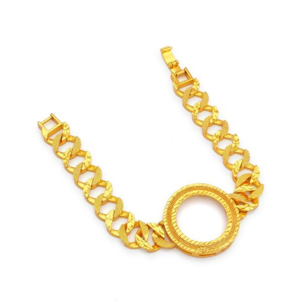 Alternative view of Altın Kaplama İmitasyon Desenli Yarım Çerçeveli Bileklik BLK-1215