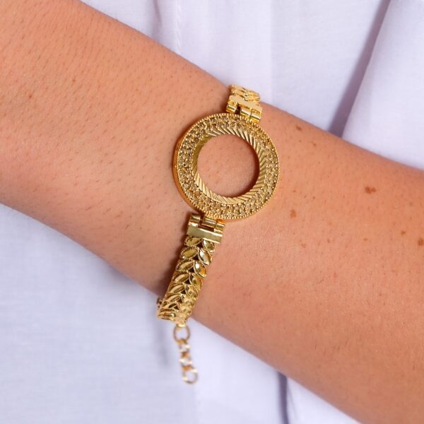 Alternative view of Çeyrek Altın Çerçeve Bileklik Çelik Altın Kaplama Arpa Model-BLZ-631