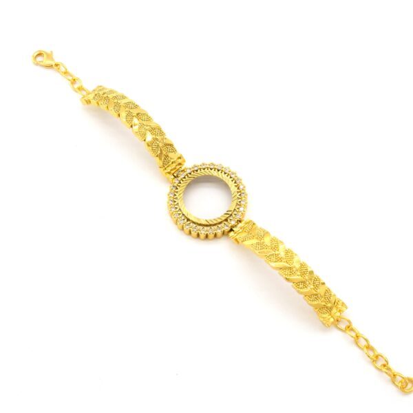 Alternative view of Çeyrek Altın Çerçeve Bileklik Çelik Altın Kaplama BLZ-641