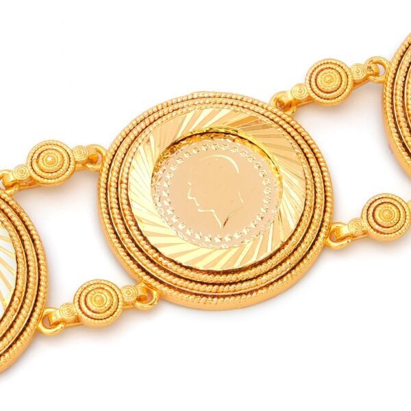 Alternative view of Altın Kaplama İmitasyon Desenli Beş Çeyrek Altınlı Bileklik BLK-1189