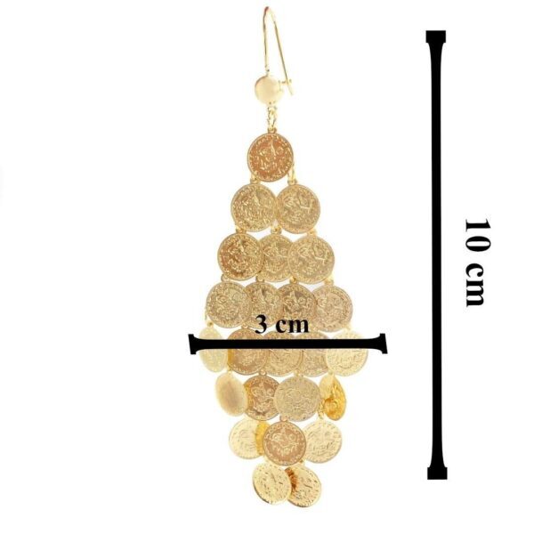 Alternative view of Altın Kaplama Küpe Sallantılı İmitasyon Reşatlı Model UNK-511