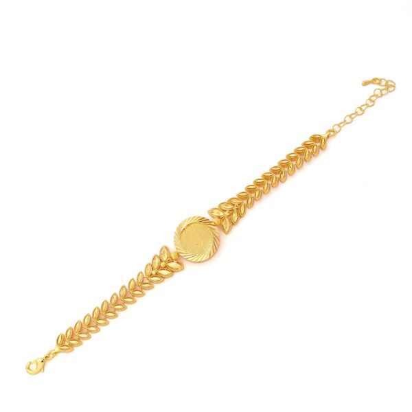 Altın Kaplama İmitasyon Çiçek Desenli Çeyrek Altınlı Bileklik BLK-1178