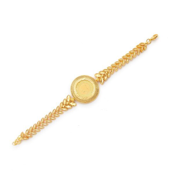 Altın Kaplama İmitasyon Çiçek Desenli Yarım Altınlı Bileklik BLK-1199