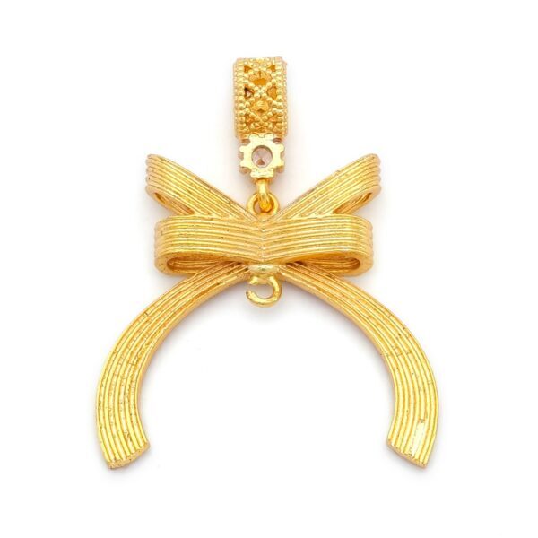 Alternative view of Altın Kaplama İmitasyon Büyük Boy Kurdeleli Kolye Ucu TGR-739
