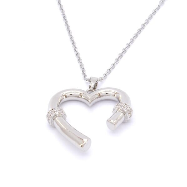 Çelik Kadın Kolye Kalp Model- K-119