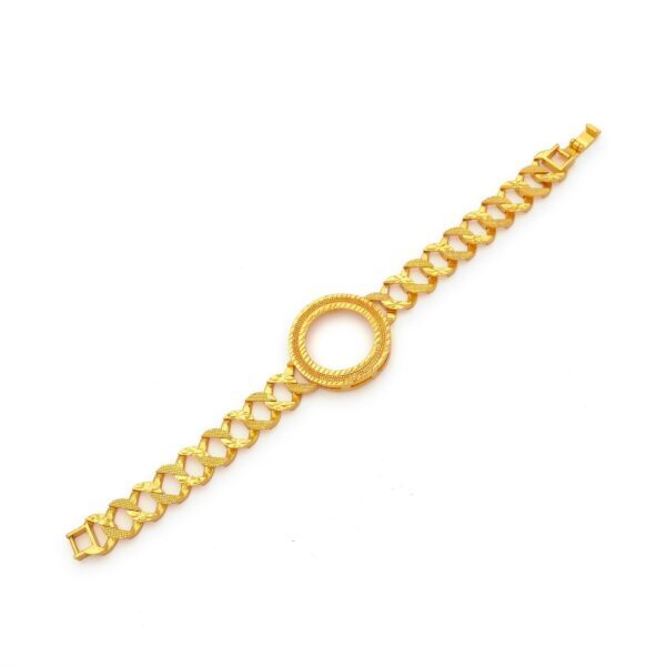 Altın Kaplama İmitasyon Desenli Yarım Çerçeveli Bileklik BLK-1215