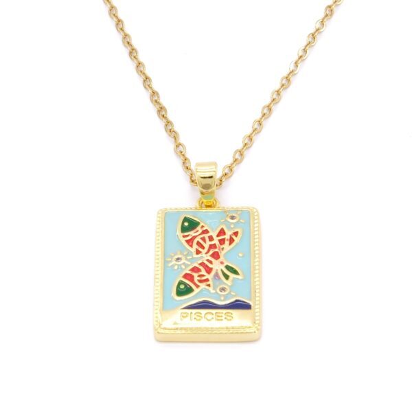 Çelik Kolye, Altın Kaplama Balık Burcu Kadın Kolye K-133