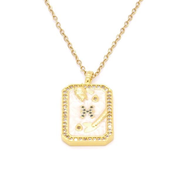 Çelik Kolye, Altın Kaplama Balık Burcu Kadın KolyeK-104