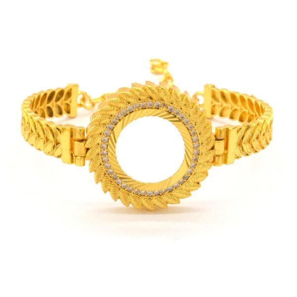 Çeyrek Altın Çerçeve Bileklik Çelik Altın Kaplama Arpa Model-BLZ-639