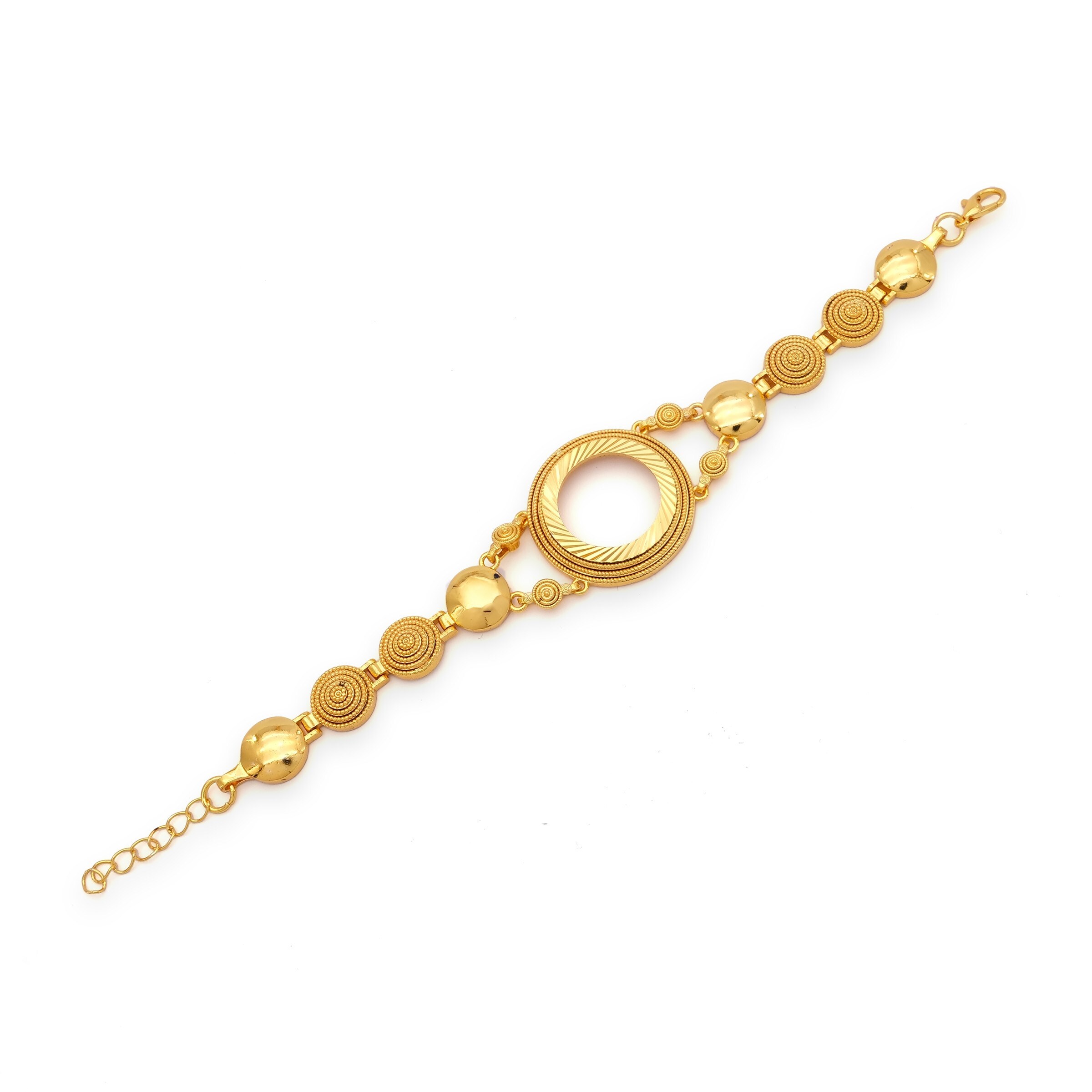 Altın Kaplama İmitasyon Desenli Yarım Çerçeveli Bileklik BLK-1190