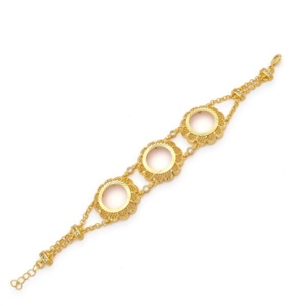 Altın Kaplama İmitasyon Desenli Üç Çeyrek Çerçeveli Bileklik BLK-1220