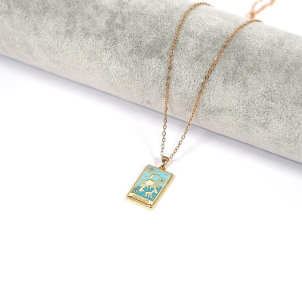 Alternative view of Çelik Kolye, Altın Kaplama Akrep Burcu Kadın Kolye K-138