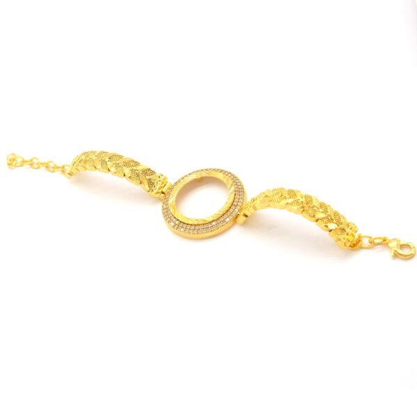 Alternative view of Yarım Altın Çerçeve Bileklik Çelik Altın Kaplama BLZ-623