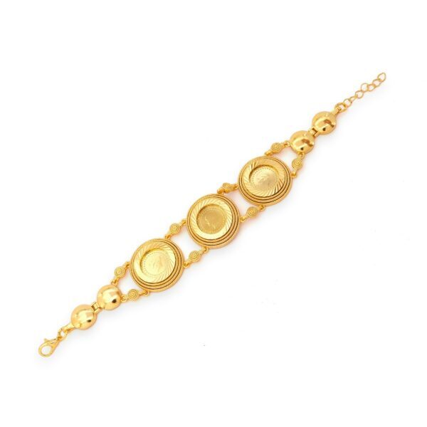 Altın Kaplama İmitasyon Desenli Üç Çeyrek Altınlı Bileklik BLK-1193