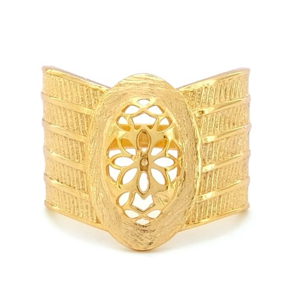 Çelik Yüzük Kadın Altın Kaplama Trabzon Model YZK-504