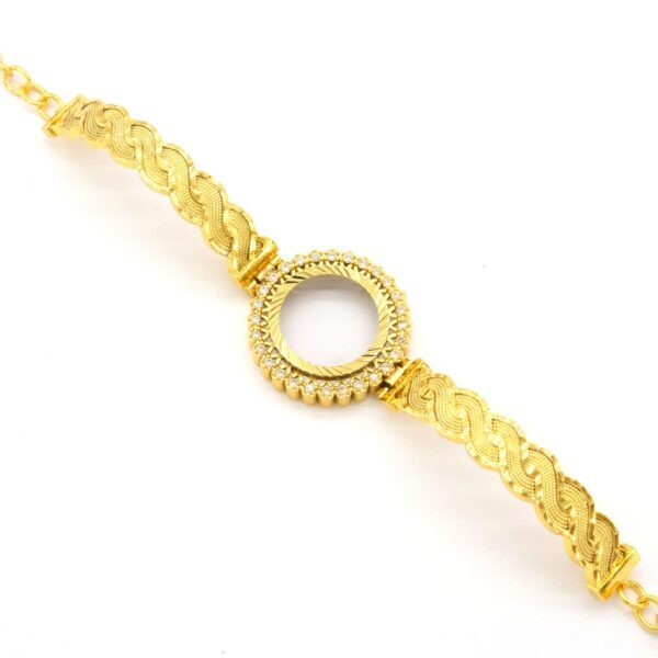 Alternative view of Çeyrek Altın Çerçeve Bileklik Çelik Altın Kaplama Örgü Model-BLZ-644