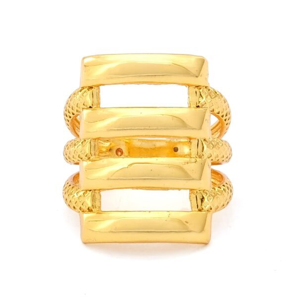 Çelik Kaburga Kadın Yüzük Altın Kaplama YZK-229