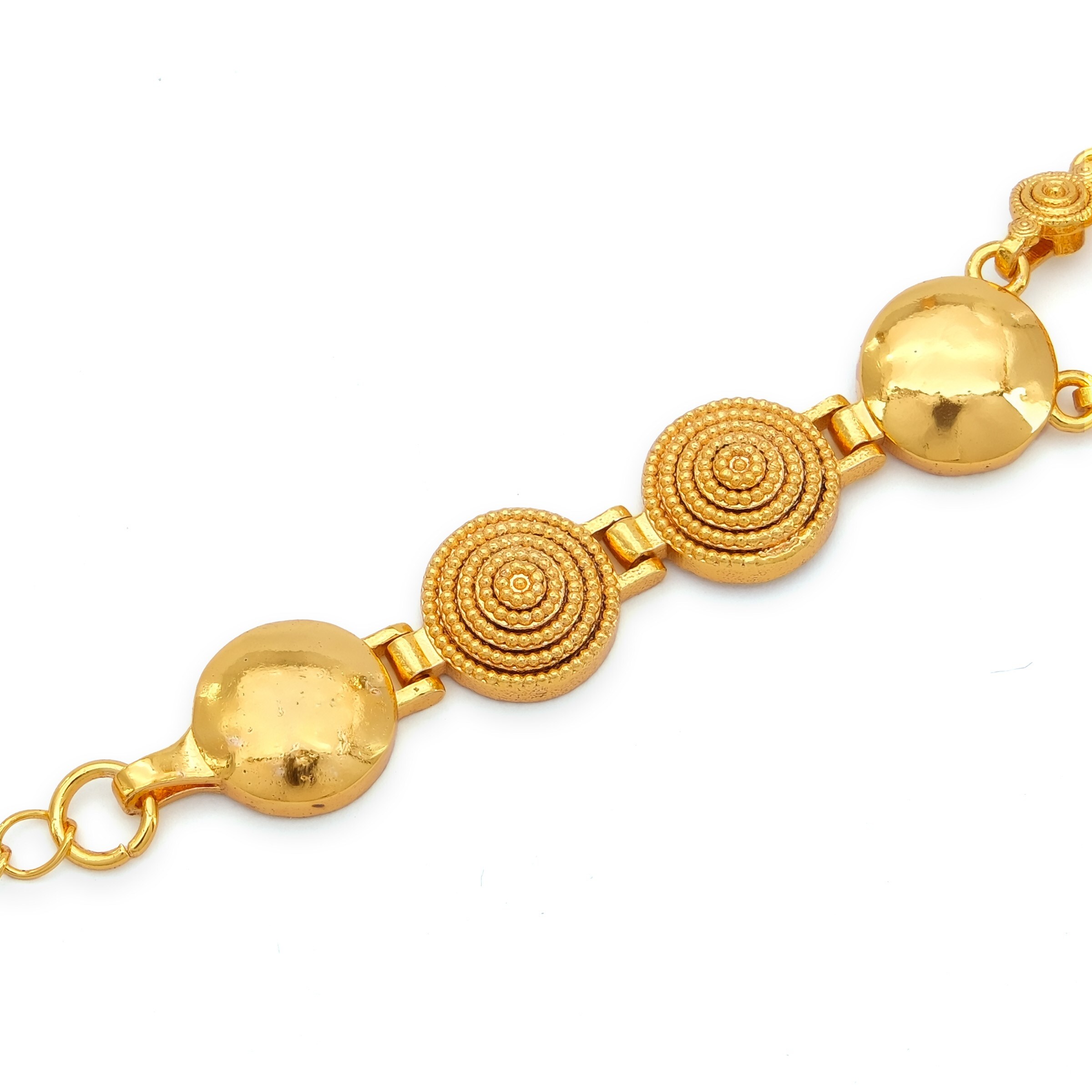 Altın Kaplama İmitasyon Desenli Yarım Çerçeveli Bileklik BLK-1190 - Görsel 3