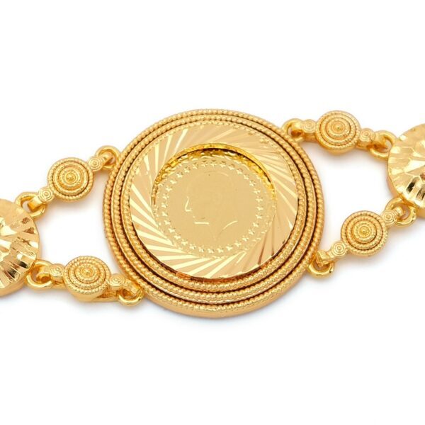 Alternative view of Altın Kaplama İmitasyon Desenli Çeyrek Altınlı Bileklik BLK-1197