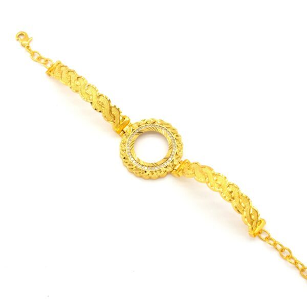 Alternative view of Çeyrek Altın Çerçeve Bileklik Çelik Altın Kaplama Örgü Model-BLZ-635