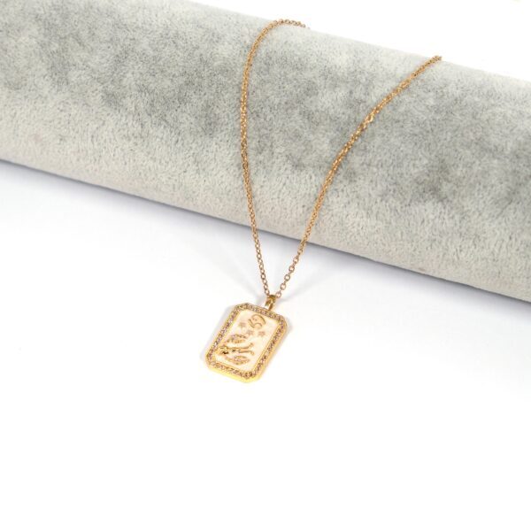 Alternative view of Çelik Kolye, Altın Kaplama Yengeç Burcu Kadın Kolye K-106