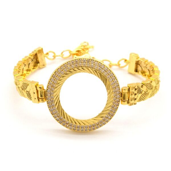 Yarım Altın Çerçeve Bileklik Çelik Altın Kaplama BLZ-623