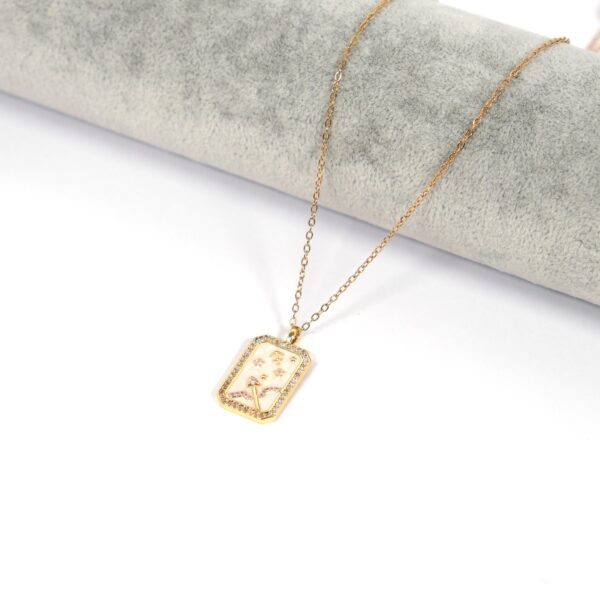 Alternative view of Çelik Kolye, Altın Kaplama Yay Burcu Çelik Kadın Kolye K-102