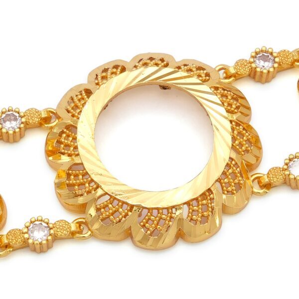 Alternative view of Altın Kaplama İmitasyon Desenli Üç Çeyrek Çerçeveli Bileklik BLK-1220