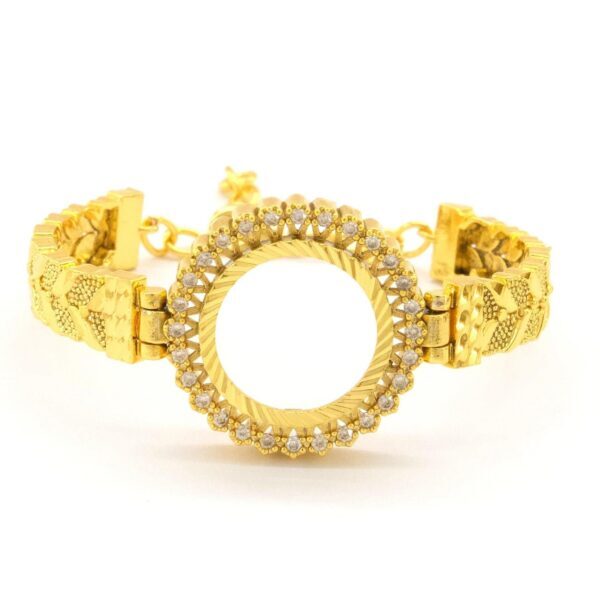 Çeyrek Altın Çerçeve Bileklik Çelik Altın Kaplama BLZ-641