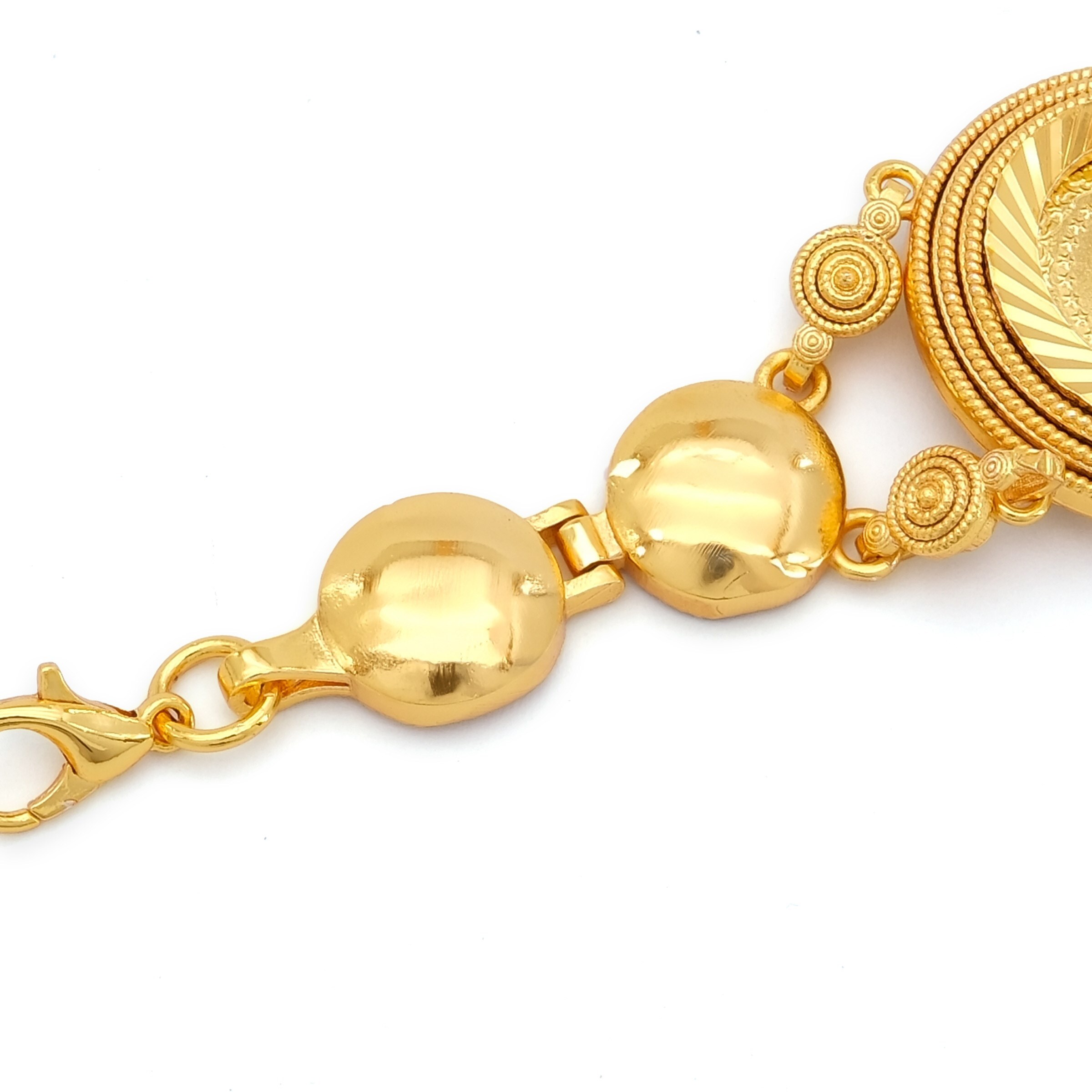 Altın Kaplama İmitasyon Desenli Üç Çeyrek Altınlı Bileklik BLK-1193 - Görsel 3